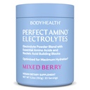 BodyHealth PerfectAmino Electrolytes אבקת No Sugar, Keto Sugar חינם Fasting Electrolytes לשתות Mix, אבקת הידרציה עם Trace מינרלים - מעורב ברי - 30 משרתים