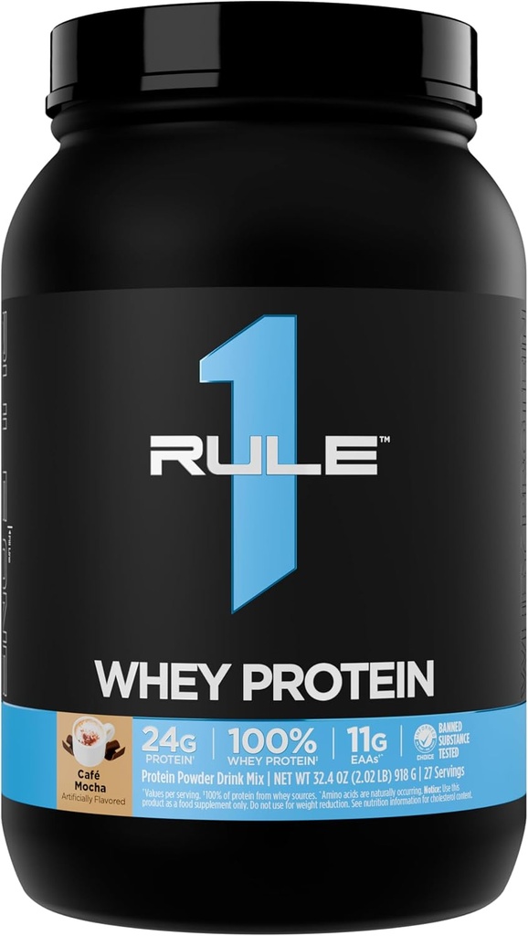 כלל 1 חלבון Whey - 24g Fast-Acting חלבון ממקורות All-Whey עם באופן טבעי Occurring EAAs & BCAAs for Workout Recovery or Anytime Use (2 פאונד)