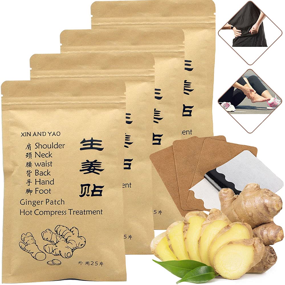 100pcs self-Heating Joker Patch for Lymph, לקדם דם Circulation, כאב הקלה על הכתף, הצוואר, Waist, Back, Hand, Foot, Knee & Joint, Stomach Bloating, Hot Compress Pad (12 * 8 ס"מ)