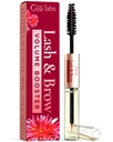 Gya Labs Lash ו Brow שמן - 100% טהור שמן קסטטור שמן eyelash & Eyebrow Serum for Fuller-See Lashes & Brows (0.34 Fl Oz)