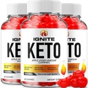 (3 Pack) Ignite Keto ACV Gummies - פורמולה מתקדמת Ignite Keto Plus ACV Gummies Apple Cider Vinegar Ignite ACV Dietary Supplement (180 חניכיים)
