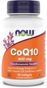 תוספי מזון עכשיו, CoQ10 400 מ"ג, כיתה פרמצבטית, All-Trans Form המיוצר על ידי פרמנטציה, 90 Softgels