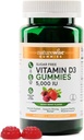 NatureWise ויטמין D3 5000 IU Gummies - תערובת ללא סוכר ברי פלאמור - ויטמין D חניכיים למבוגרים, תומך אימונומיות, שריר ועצמות העצם - Gelatin-Free, non-GMO- 60mies[1-מונטה אספקת]