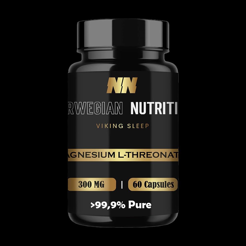 מגנזיום L-Threonate, 60 קפסולות של 300MG! (לא 144MG כמו אחרים) - לשפר את חייך - איכות שינה טובה יותר להתמקד, זיכרון, תשומת לב ותפקוד קוגניטיבי - מעל 99,9% טהור!!! Gluten Free