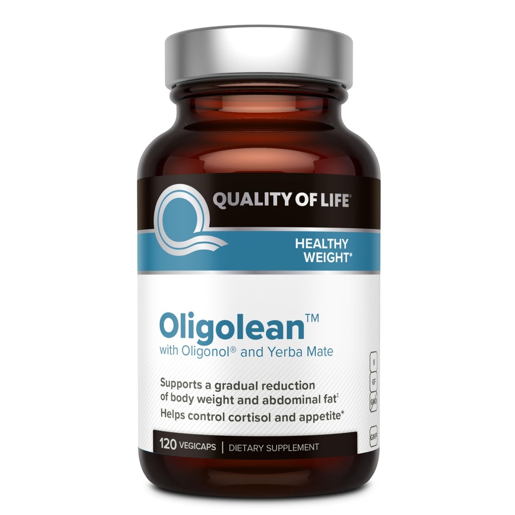 איכות החיים Oligolean - כולל Oligonol ו Yerba Mate - Natural metabolism תמיכה תוסף - 120 Vegiecaps