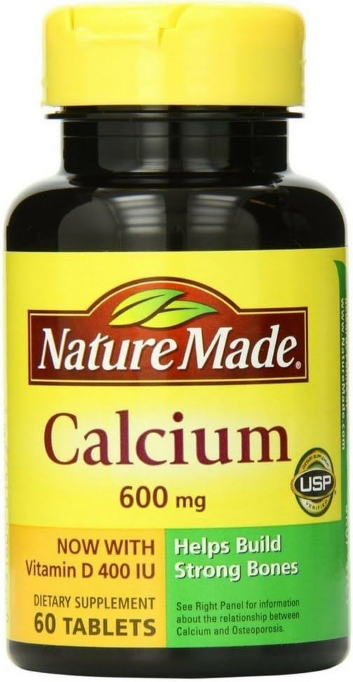 הטבע עשה Calcium עם ויטמין D3 600 מ"ג, 60 טבליות