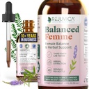 Rejuvica Health Balanced Femme - Advanced Women Balance Support Supplement - משלוח נוזלי עבור Better Absorption - Vitex, Dong Quai, Black Cohosh, Maca Wild Sea & More!