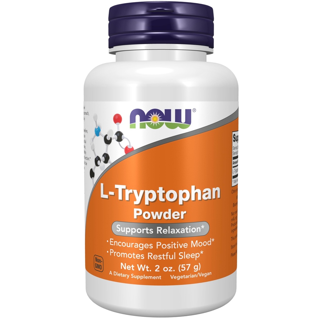 עכשיו תוספי מזון, אבקת L-Tryptophan, Free-Form, תומך להירגע *, Amino Acid, 2Ouncece
