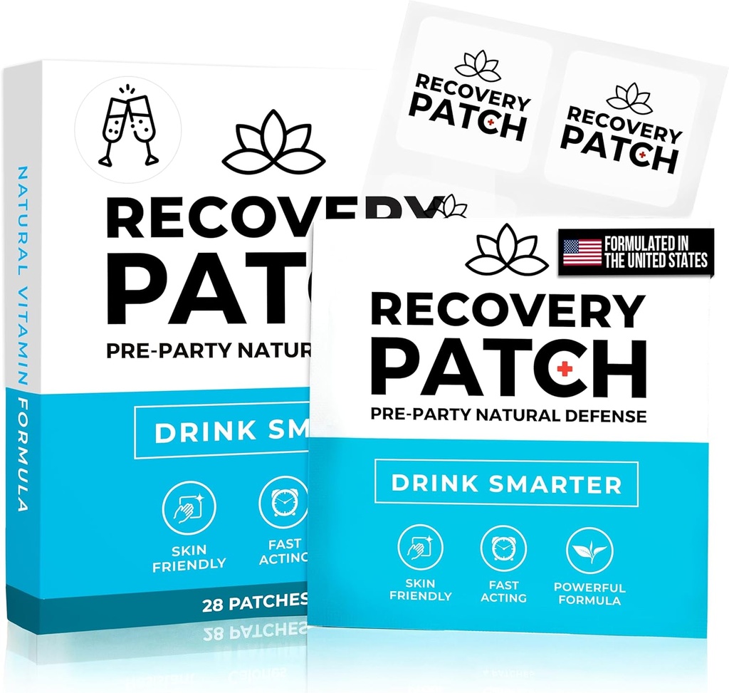 Recovery Patches 84 Pack (שלושה 28 Packs) - Wake Upמרעננים & Energyzed with our 100% Natural Ingredients Patch - באופן אישי נדפד, Skin-Friendly & Waterהוכחה - Enhanced Formulad Formulad