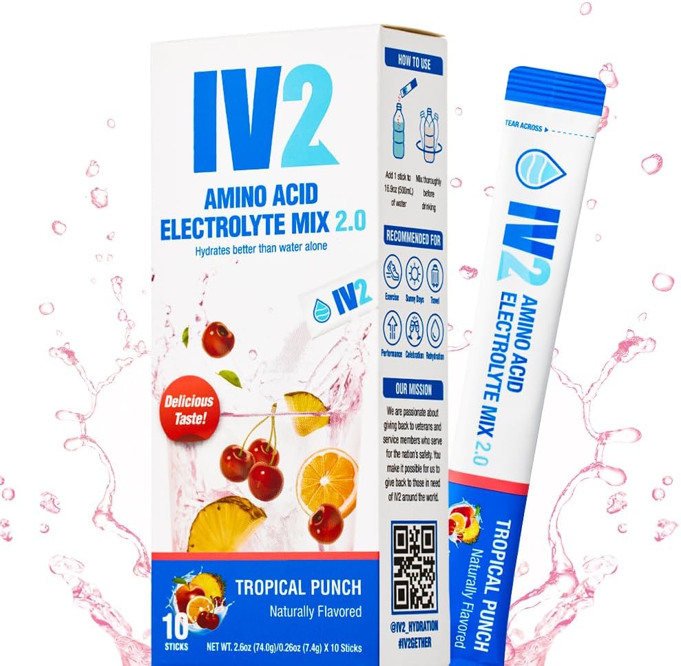 42-Zero Sugar Amino Acid hydrotion אבקת I אלקטרוליט לשתות מיקס I Essential ויטמינים I טבעוני, non-GMO, Glunten-Free I Next Level Hydration (10 Count)