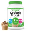 Orgain אורגני אבקת חלבונים, Iced Coffee - 21g Plant Protein, 60mg של Caffeine, Low Net Carb, No Lactose Ingredients, no added Sugar, non-GMO, For Shakes & Smoothies, 2.03 lb Carb, No Lactose Ingredients, No added Sugar, non-GMO, for Shakes & Smoothies, 2.03 lb