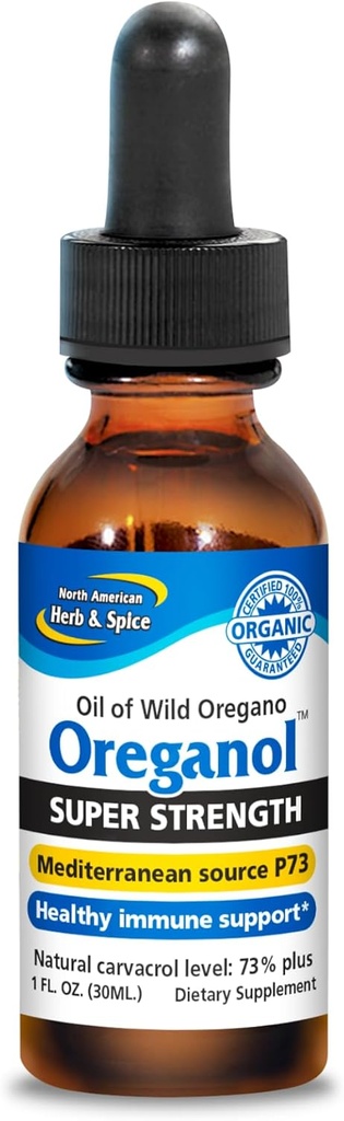 צפון RICAN HERB & SPICE Super Power Oreganol - 1 fl. oz. - שמן Oregano אורגני - מקור הים התיכון P73 - Non-GMO - 432 משרתים