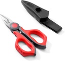LIVO Electrician Scissors: 6 Inch Sharp Heavy Duty Wire Shears - Stainless Steel Serrated Notch Blade with Belt Clip, Stripperfi Optic, קריפטינג Aluminium Copper Cable Line