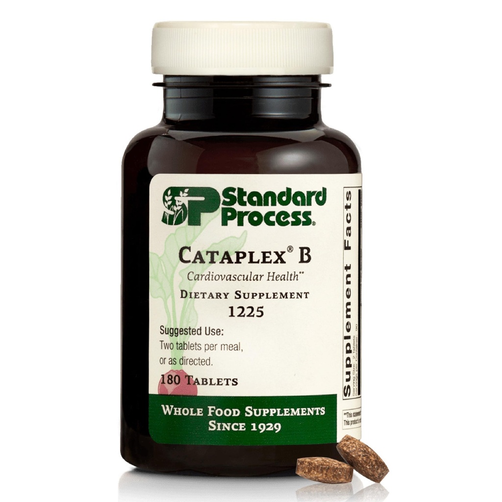 תהליך סטנדרטי Cataplex B - מערכת העצבים ובריאות הלב - מכיל ויטמין B לתמיכה באנרגיה - תומך במטבוליזם אנרגיה - Non-Dairy & Non-Soy - 180 טבליות (90 משרתים)