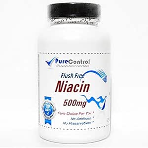 Flush חינם Niacin 500 מ"ג / 100 קפסולות / טהור / על ידי תוספי PureControl