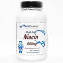 Flush חינם Niacin 500 מ"ג / 100 קפסולות / טהור / על ידי תוספי PureControl