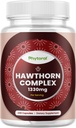 חוזק גבוה הות'ורן ברי קפסולות - Pure Antioxidant הותורן ברי תוספת עם Leaf & Flower לחלץ 4:1 עבור לב בריא & העיכולion - תמיכה באנרגיה עבור גברים ונשים - 240 Count Pack