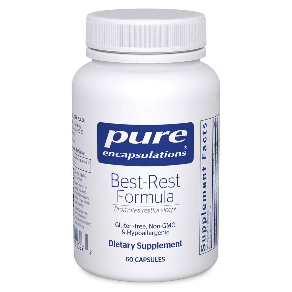 Pure Encapsulations הטוב ביותר-Rest פורמולה - תמיכה בשינה מנוחה - עבור מנוחה - תוספת שינה מנוחה - Non-GMO & טבעוני - 60 קפסולות