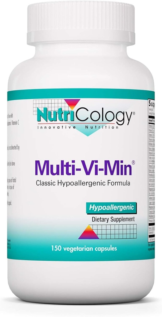 תוספי תזונה Multi-Vi-Min - Multivitamin for Men & Women, עם ברזל, ויטמינים יומיים, למבוגרים, בטיחות גבוהה, קפסולות ביו-זמינות, צמחוניות - 150 הרוזן הרוזן
