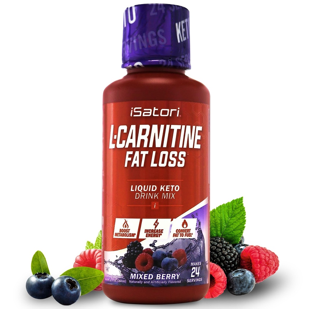 iSatori L-Carnitine 1500, Triple-Blend נוזל L Carnitine תוסף, עם Acetyl & Tartrate, Stimulant Free Energy, Low Calories, Sugar or Gluten, Keto-Friendly, ב-Broeb Flavor (24 משרתים)
