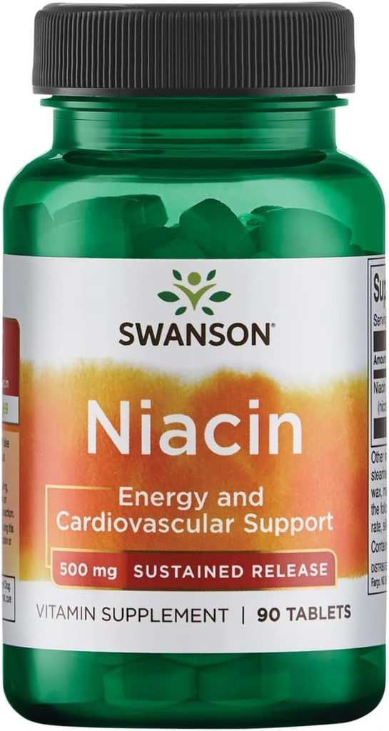 Swanson Sustained לשחרר Niacin 500 מיליגרם 90 Tabs