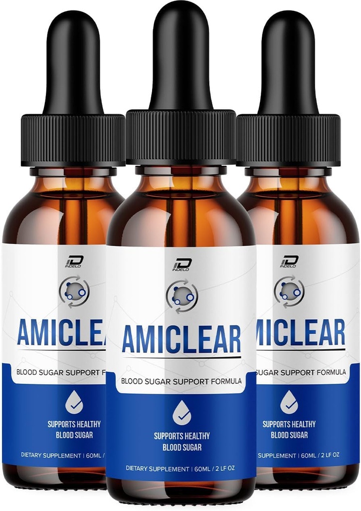 Amiclear Drops בריאים פורמולה - תוספת תוספת תוספי מזון טיפות - תוספת כוח Amiclear נוזל טיפות, Grape Seed, Amiclear טיפות ביקורות (3 Pack - 180 ML)