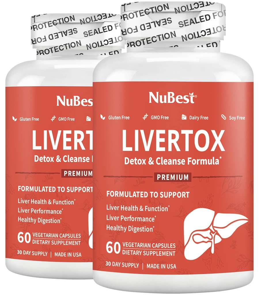LiverTox - Advanced Liver Detox & ניקוי פורמולה - Herbal Liver Support with Milk Thistle, Turmeric, Artichoke, Dandelion, Beet & Zinc Helps Liver Function & Digest