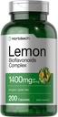 Horbäach לימון Bioflavonoids תוסף | 1400 מ"ג | 200 קפסולות | מורכבות עם Rutin ו Hesperidin | Non-GMO ו Gluten Free