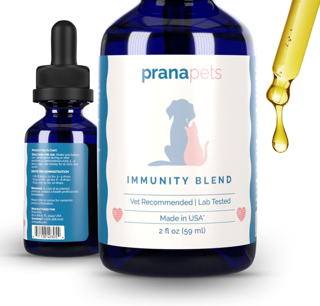 Prana Peters Immunity Band תוסף לכלבים וחתולים | מסייע באופן טבעי ל-Relieve Fatigue & Weakness בחיות מחמד