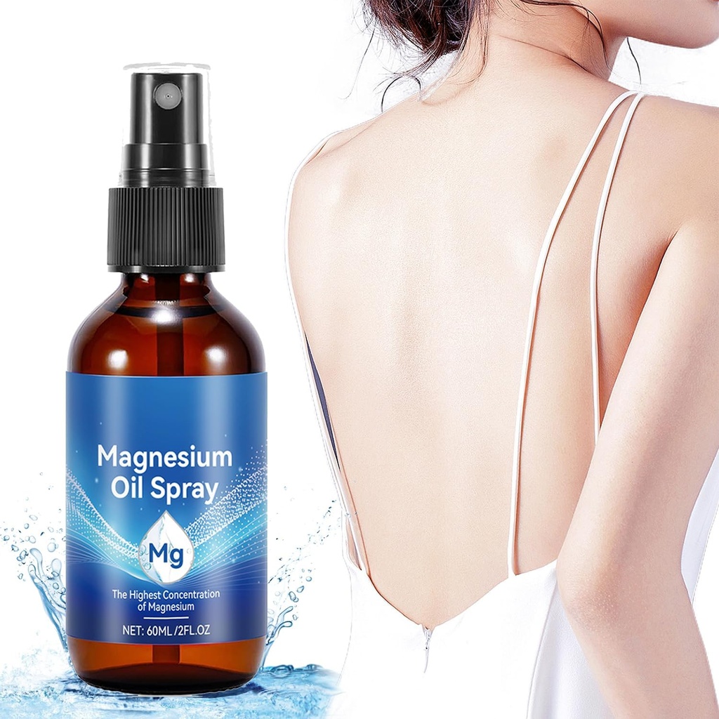 שמן מגנזיום טהור Spray, Magnesium Spray, No Unhealthy Trace מינרלים - 100% אורגני טהור מגנזיום Spray, Joint Health & Sleep Support, Fast Absorption - קל לשימוש