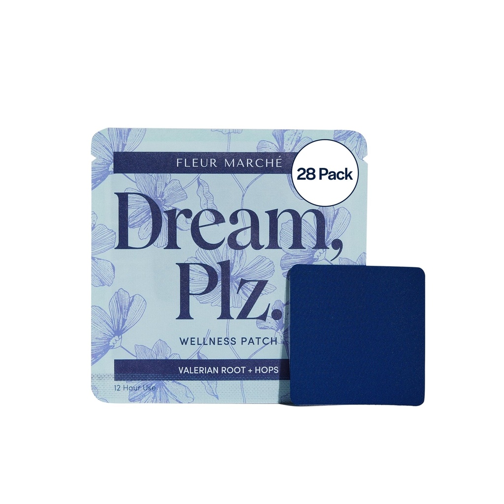 פליאור מרסe Dream, Plz הבוטני Sleep Patch - Better ZZZ's with Valan Root, L-theanine, Lavender Oil & Hops - הסדר טבעי - Highly Bioavailable - 28 Patches