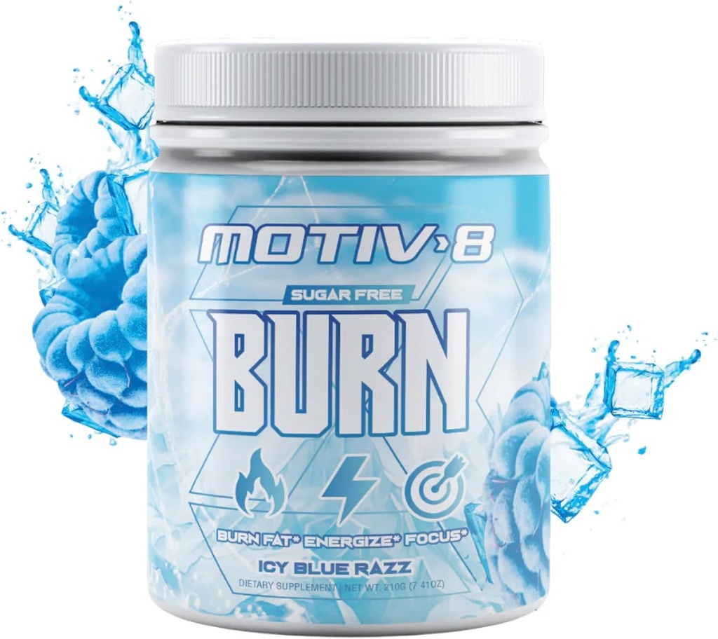Motiv-8 Pre-Workout Peformance, Sugar Free Pre-Workout, Boost Energy ו- Focus, שיפור עבודות, שיפורים Mood (30 משרתים, ICY Blue Razz)