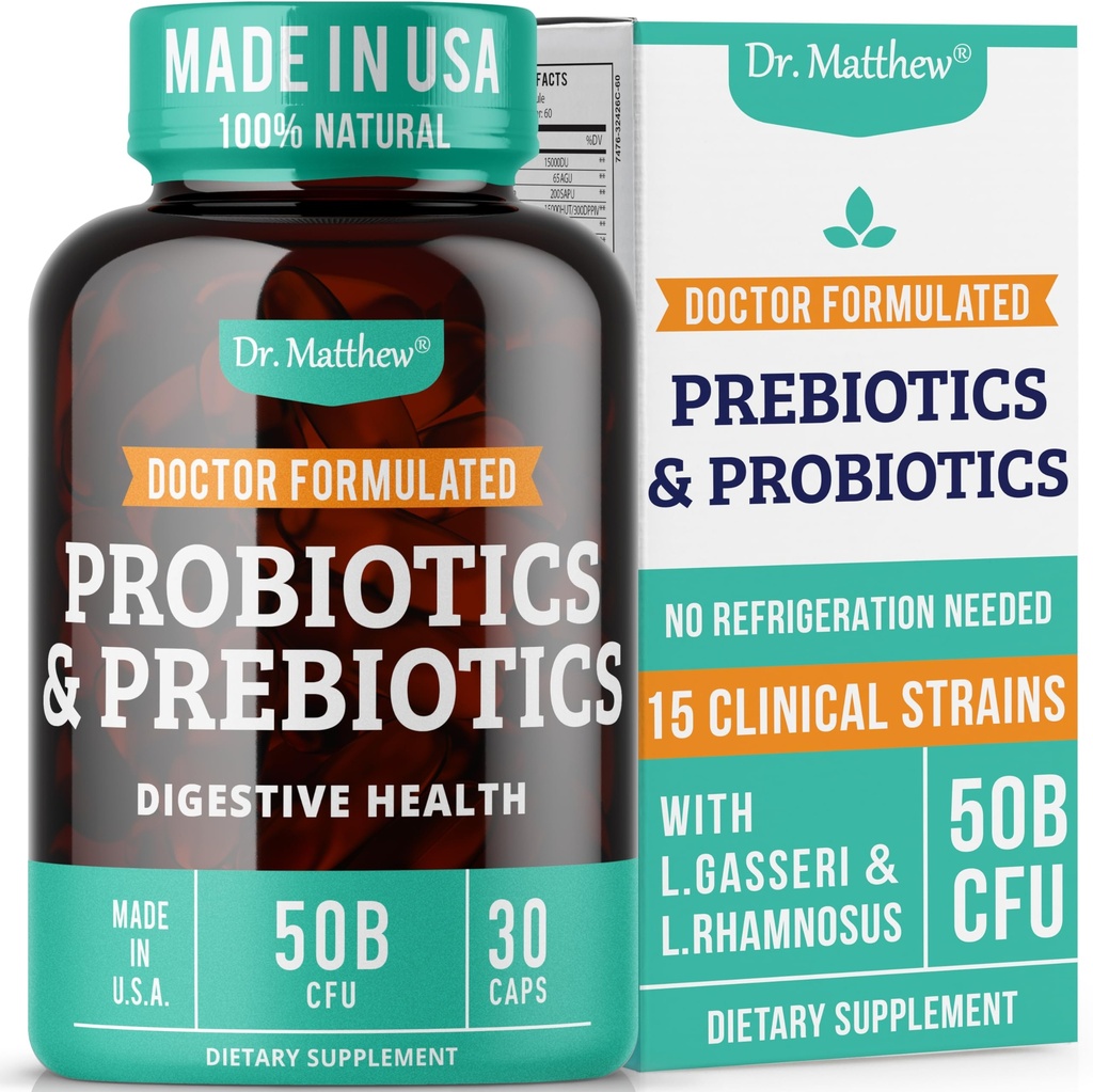 פרוביוטיקה ופרוביוטיקה: Lactobacillus Gasseri, Lactobacillus Rhamnosus, Plantarum, Casei, Bifidobacterium longum, lactis, Babyis. פרוביוטיקה Prebiotic, Pre & Probiotics לבריאות העיכול.