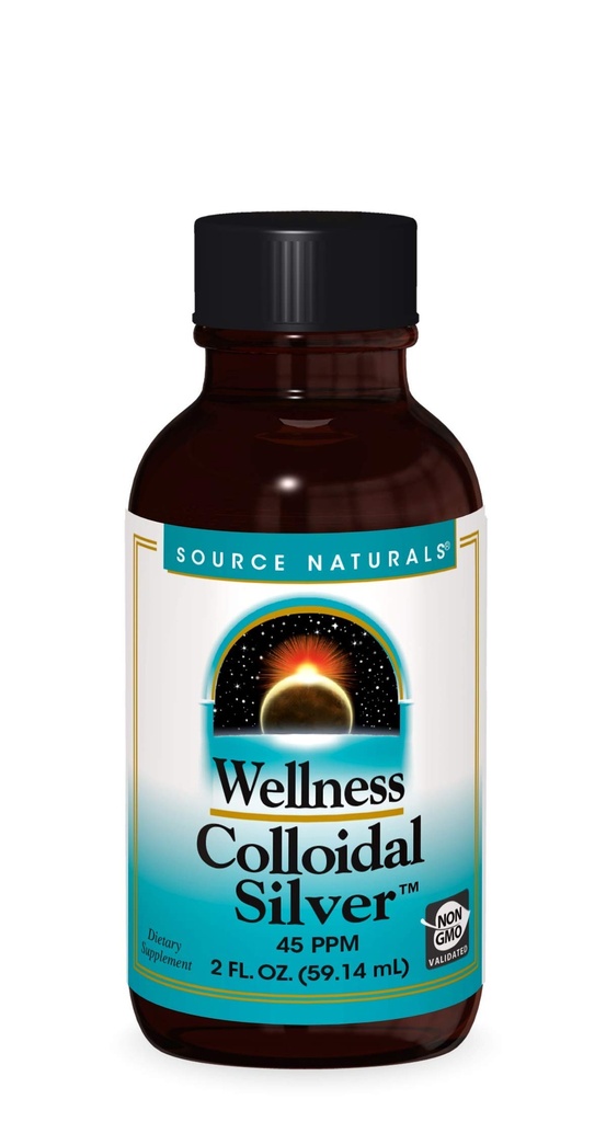 מקור: Naturals Wellness Colloidal Silver 45 ppm, Supports Physical Well Being * 2 Fluid oz