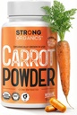 USDA אורגני carrot אבקת קפסולות (120), גדל בארה"ב, תמיכה בעין, Beta Carotene, ויטמין A, Carotenoids, Antioxidants,106 °F מקס, טבעוני, כשר 2 חודשים אספקה