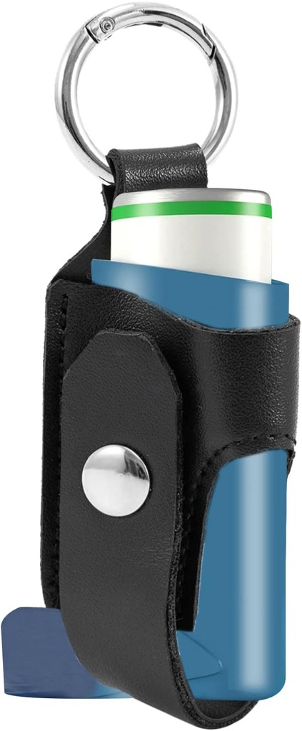 Asthma Inhaler Holder PU Skin Travel Handy Holder, קל משקל נייד Asthma Inhaler Case for Adults and Kids (Inhaler Not Included)