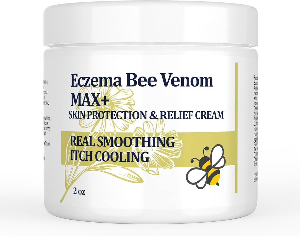 High Power Bee Venom Cream, Dyshidrotic Eczema Ointment, Heat Rash, Itching, Eczema, Psoriasis, Leg, Stomach, Foot, Hand, Irritated Skin, All Age Care