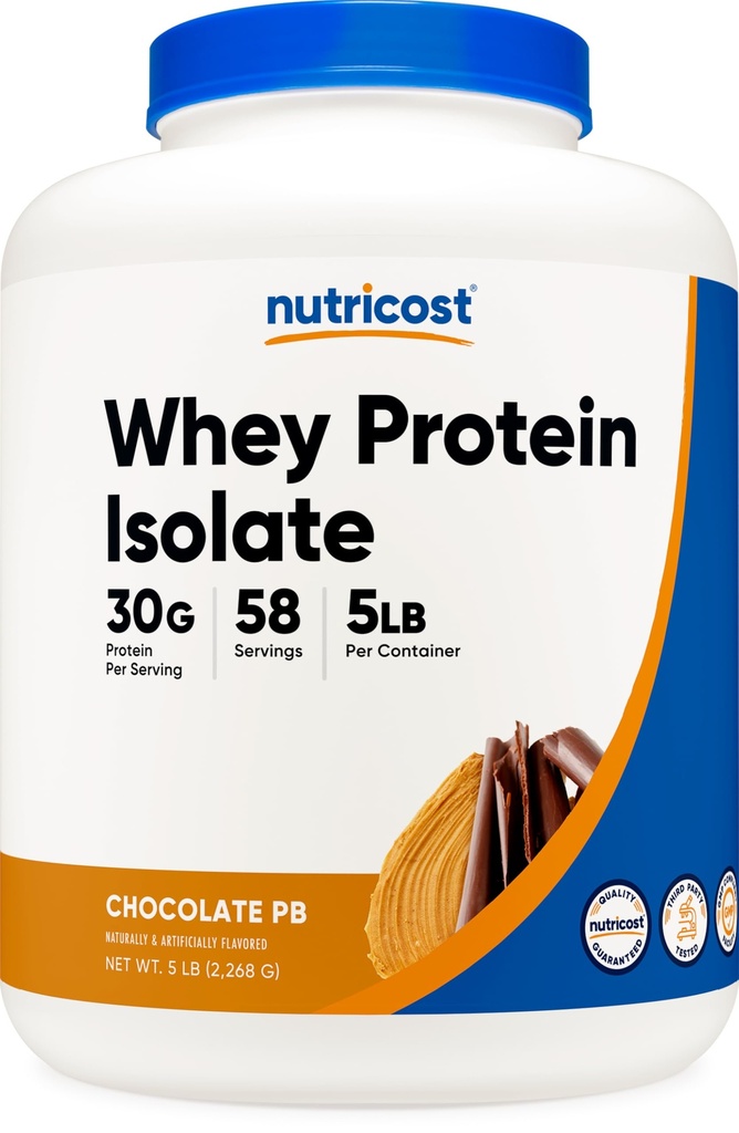 חלבון צמחי רעיל Whey חלבון Isolate (Chocolate Peanut Butter, 5 פאונד) אבקת חלבון