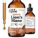 Wild & Organic Lions Mane Liquid Drops - Brain & Focus Support - Lion's Mane Mushroom תוסף - Hericium Erinaceus Mushroom Drops - טבעוני, סוכר & אלכוהול חינם פלט Tincture - 4 oz oz oz