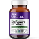 New Chapter Women's Multivitamin, Iron, B6, B12, Biotin for Hair growth, D3, Vit C, Zinc for Immune & Stress Support, Gentle on an Empty Stomach, One Daily, non-GMO, Gluten-Free, 18+, 72 טבליות