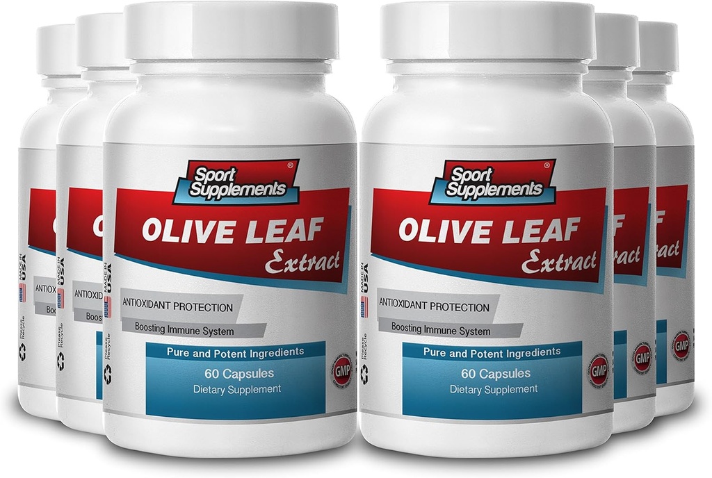 ספורט תוספי מזון אוליביפץ את Powerful Antioxidant, Immune System Health 500 מ"ג (6 בקבוקים, 360 קפסולות)