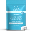 Viter Energy 40 מ"ג Caffeine Mints - סוכר חינם, ויטמין B, טבעוני, Boosts Fast Energyzed Alert Focus, Caffeinated Nootropic גלולות (Wintergreen Flavor, 8oz, Bulk Bag)
