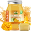 ACEYO (18 OZ) Irish Sea Mosss Gel Vegan מנגו Pineapple Flavor 102 ויטמינים ומינרלים Wild Harvested non-GMO