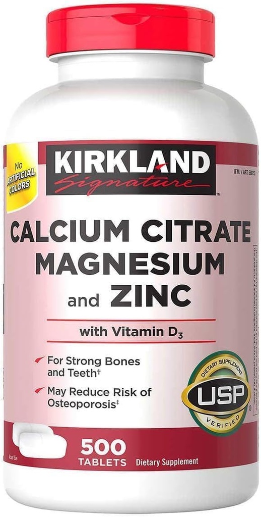 קירקלנד חותם Calcium Citrate 500 מ"ג (500 טבליות)