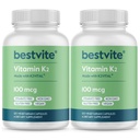 ויטמין K2 100 mcg כ MK-7 (240 קפסולות צמחוניות)(120x2) - No Stearates - טבעוני - Non GMO - Gluten Free