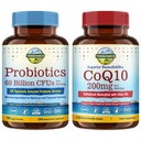 Terranics Probiotics & CoQ10 Bundle, Heart & Digestion Health, 60 מיליארד פרוביוטיקה, Bioactive Coenzyme Q10 200 מ"ג, תוספת שמן זית בתולה, Bundle & Save