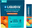 נוזל I.V. hydrotion Multiplier® - Tropical Punch - אבקת הידרה Packets | משקה אבקת אלקטרוליטית לערבב | Convenient Single-משרתת Sticks | Non-GMO | 16 משרתים (Pack of 12)