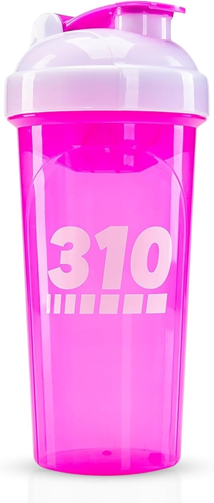 310 חלבון תזונתי Shaker Bottle - דורה בלנדר בקבוק Shaker עבור אבקת חלבון החלפת Meal, Lemonade Mix ו-Pre Workout - BPA-Free & Dishwasher Safe Mixer Cup