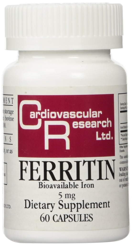 מחקר Cardiovascular Ferritin מקסימום Absorption ברזל תוספת 1-Pack, 01-Cream, 60 קפסולות