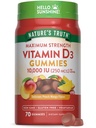 האמת של הטבע ויטמין D3 מסטיקמיות | 10000 IU | 70 Count | Peach מנגו Flavor | Vegetarian, non-GMO & Gluten Free Supplement